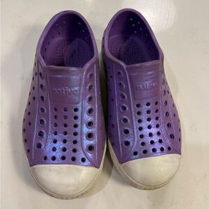 Kids Jefferson Native Shoes Purple Iridescent size 9C